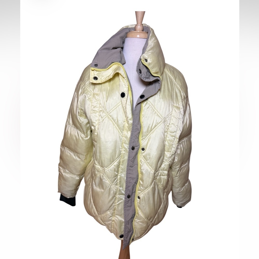 Dualist Zorah Reversible Brown/ Yellow Puffer Jacket-Size 3/Large-Like New - Picture 10 of 14